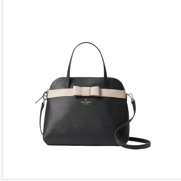 LIKE NEW! Kate Spade New York KIRK PARK SAFFIANO JULITA  BOW SATCHEL W/WALLET - Picture 1 of 6